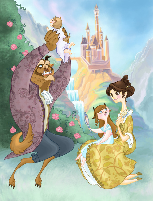 kathudsonart:Disney Beastly FamilyDid these over a period of about 4 years