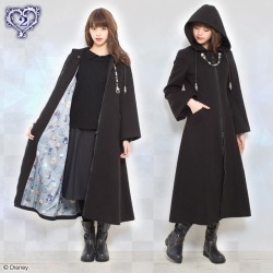 kh13:    Secret Honey announces Organization XIII coat (¥34,000) and Organization XIII Mickey short coat (¥42,000) for women; releasing December 2, 2017!