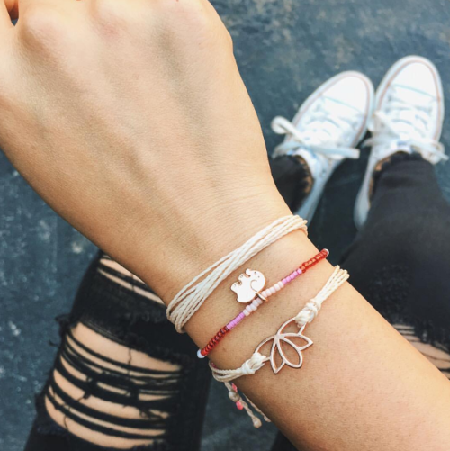 We have teamed up with our friends at Pura Vida to create a Breast Cancer Awareness bracelet with ou