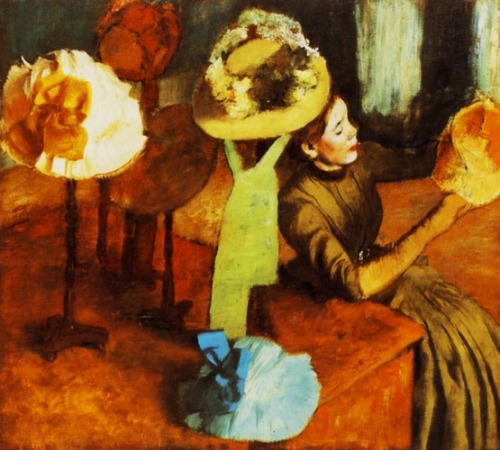 The Millinery Shop, 1884, Edgar DegasMedium: oil,canvas