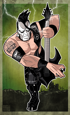 Day thirteen of Drawlloween, and for the Frankenstein theme, I drew the legendary guitarist, Doyle Wolfgang Von Frankenstein! :D