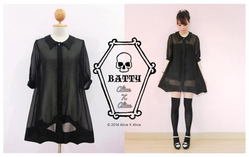 gyaru-coordinates:Another recent post by alicexalice in time for Halloween. Bat collars with a batty hemline.Links:Official Website: alicexalice.comTumblr: alicexalice.tumblr.comInstagram: alice_x_alice