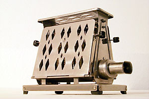 AEG Toaster, produced with different cutouts and platings from the 1920s to the 1950s. Design attrib