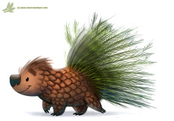 cryptid-creations:  Daily Paint #1112. Porcu-Pine by Cryptid-Creations  Time-lapse, high-res and WIP sketches of my art available on Patreon (: 