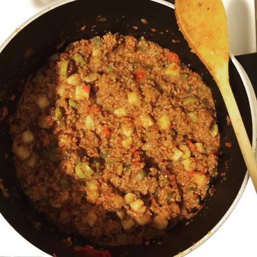 Picadillo- my first try at a Cuban dish from scratch. Not as sweet as the first one I tasted so I ho