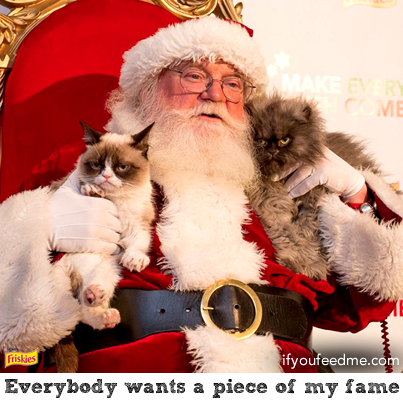 Here’s a picture of a revered holiday icon… and Santa. And his hairiest helper. Don't forget to check out the holiday video...