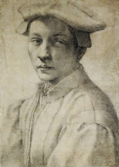 artist-michelangelo:  Portrait of Andrea Quaratesi, 1532, Michelangelo BuonarrotiMedium: chalk,paper