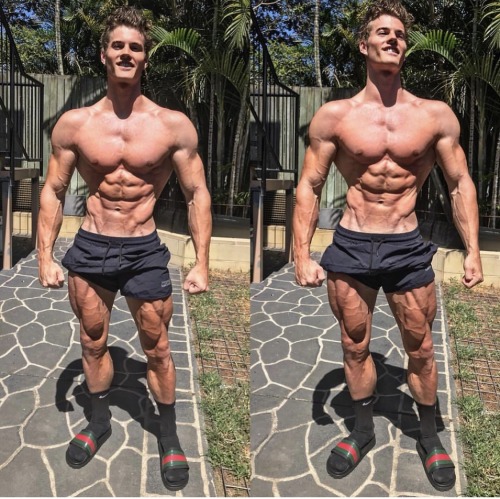Young Bodybuilder In Gucci Slides