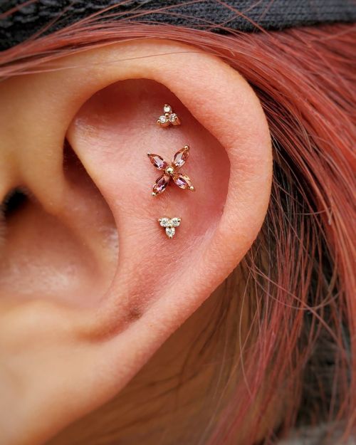 I love piercing projects so much, and this triple flat is no exception. Decked out in anastasia topa