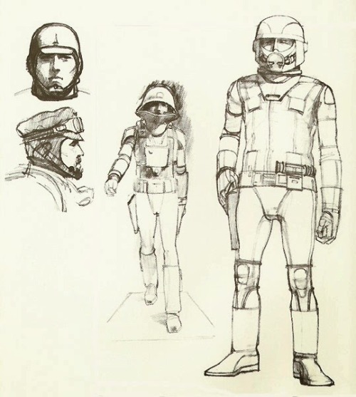 Ralph McQuarrie’s rebel soldier designs. Star Wars (1977).