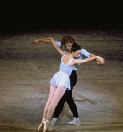 dozydawn:Kay Mazzo and Peter Martins perform in the New York City Ballet’s production of Duo Concertante, 1969. Photographed by Gjon Mili.