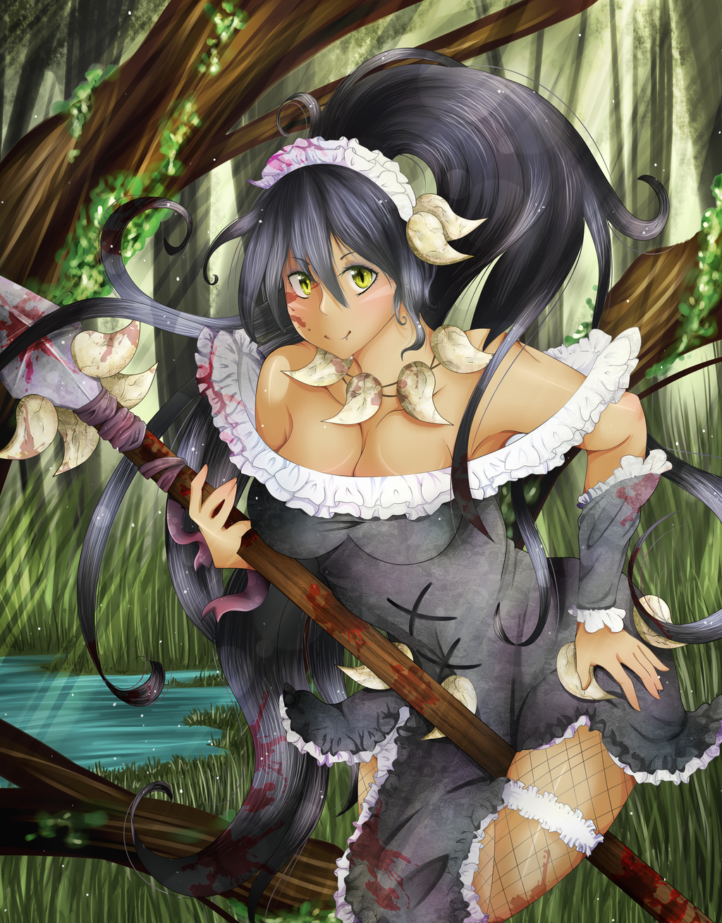 moriannas:  French Maid Nidalee Fanart by beng-beng-chan
