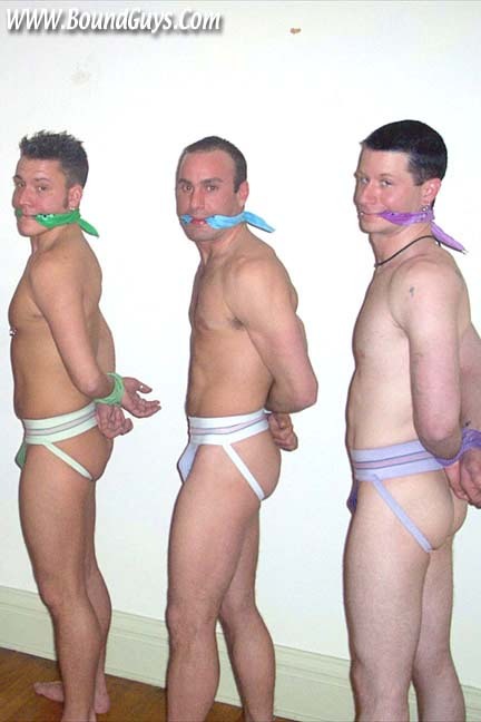 boundgayby:  The six newly-inducted members of the frat were told to dress up in the colors of the rainbow, down to socks and jockstraps — and no pants. They didn’t mind at first, figuring it was just part of initiation shenanigans as the newest brothers.
