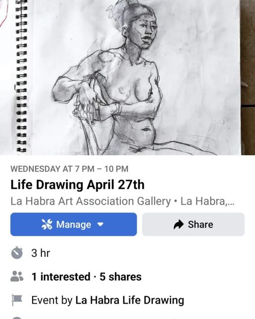 Join us this Wednesday with Bri! #lifedrawingsession #lifedrawing #figurativeart #figuredrawing #par