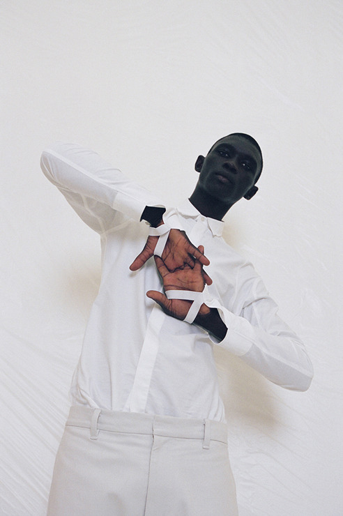 dynamicafrica:  Fernando Cabral featured in the MENSWEAR: Opening Ceremony Fall/Winter 2014 Lookbook Opening Ceremony’s continued to slaughter the game with its latest mens lookbook shot by HART+LËSHKINA sees minimal, clean and progressive art