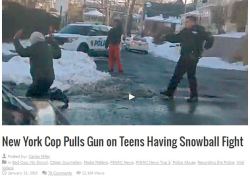 rhurttnopain:  majiinboo:antinwo:http://photographyisnotacrime.com/2015/01/new-york-cop-pulls-gun-teens-snowball-fight/
