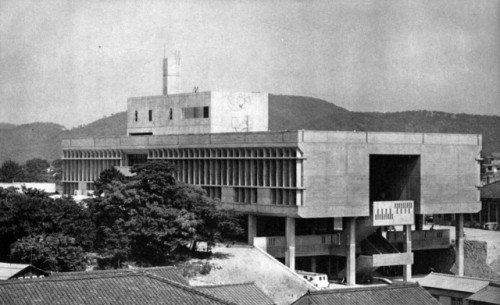 Okayama Cultural Center, Okayama City, Japan, 1962(Kunio Maekawa & Associates)