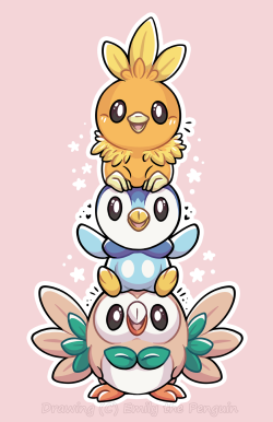 Emily-The-Penguin:  !!! A Starter Bird For Every Starter Type!! Penguins And Owls