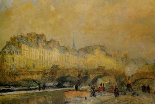 L'écluse de la Monnaie à Paris   -    Albert Lebourg,  1910French, 1849 - 1928Oil on canvas 81.5 x 1