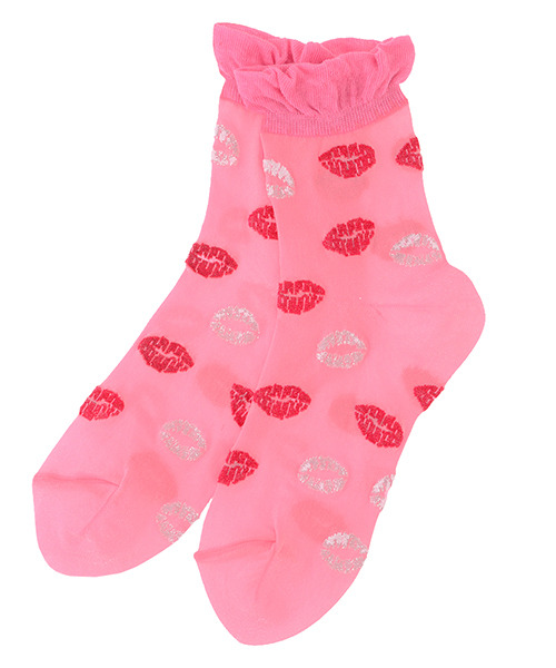 japanesefashion: Candy Stripper | VOLUBLE LIPS LAME SOCKS