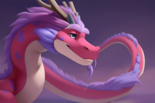 Dei Mais Uma Passadinha No PixAI E Fiz Os Personagens Din E Long Do Filme "O Drago Dos Desejos".