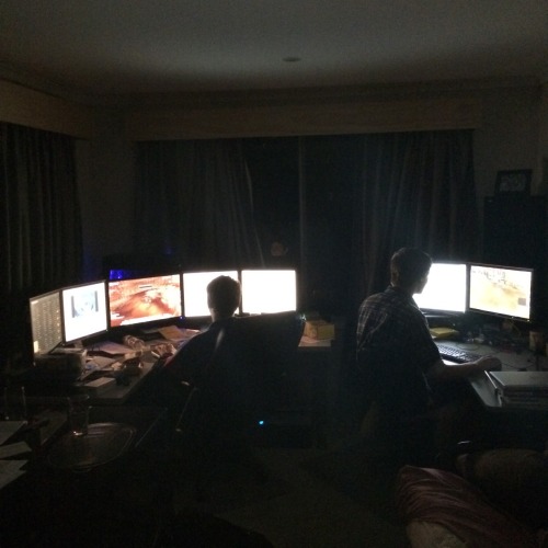 grimelords:  There’s six guys who live in this flat and all they do all day is play WoW and watch movies. Waking up at 2pm every day and there’s always just someone asleep on the bed near all the multimonitor computer setups. There’s always music