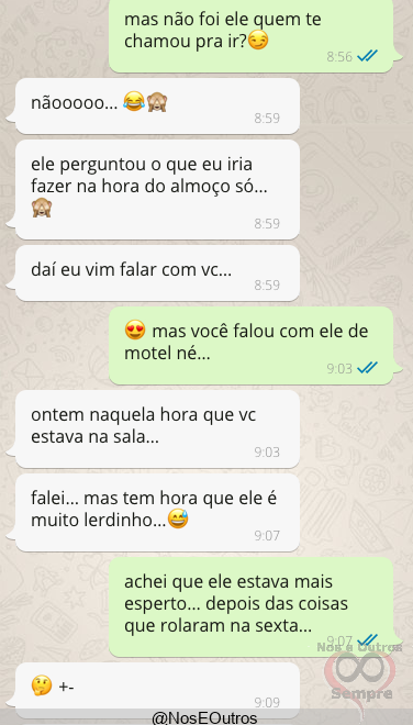 casalamador1234: contonochat: CONVERSA DE MARIDO E MULHER LIMais um combinadoEsposinha não pe