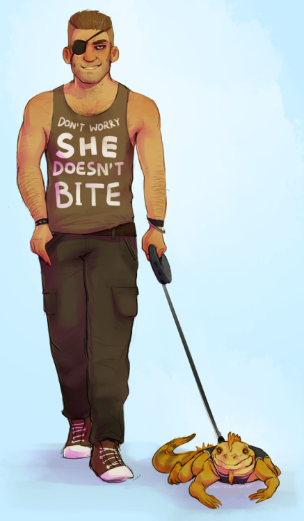 nuka-rockit: inspired by @nukaworld‘s Uncle Gage AU, we discussed how he would ABOSLUTELY walk