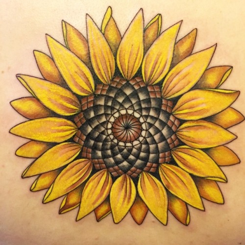 tattoos-org:Sunflower TattooSunflower Mandala from Wilkes...