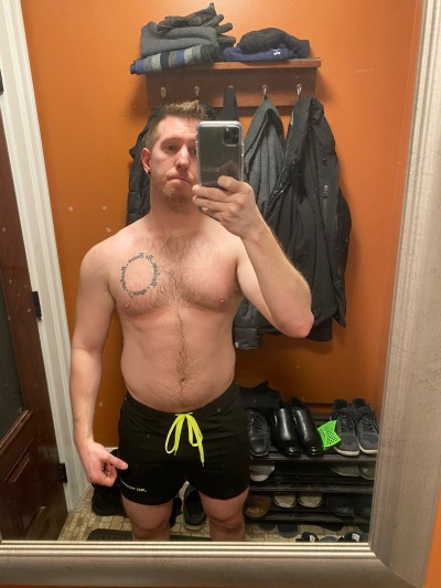 inmynegativespace:More of a serious post. I would say I’m almost happy with where I’m at in my fitness journey. Post workout, exhausted from work, but still content with the progress I keep making. Right on track to be cruise ready!Not a resolution.