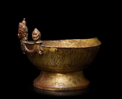 Copper kapala for offerings, Nepal