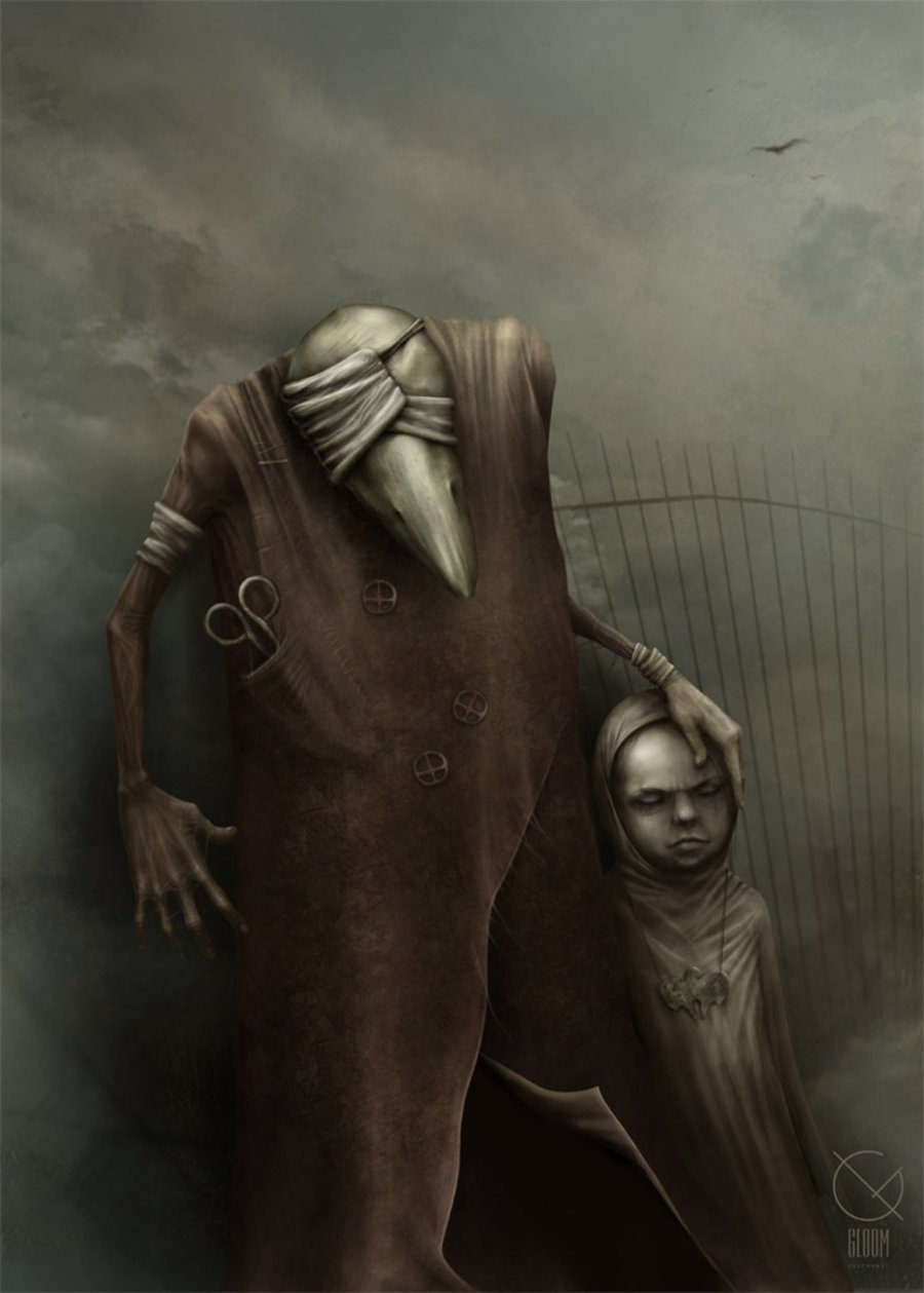 shamelesslilminxx:  asylum-art:  The dark world of Anton Semenov  on Behance Gloom82