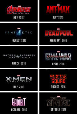 ai-hentai:  lmnpnch:  Upcoming Marvel &amp; DC comic book movies 2015-2020[ click here for the most up-to-date version ]  I’m so glad someone added the upcoming DC movies too ☆