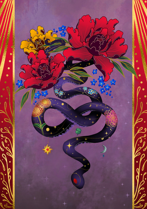 rubydart:Not lore-accurate, but I wanted to give Molly’s snake tattoo aesthetic a shot. Inspired by 