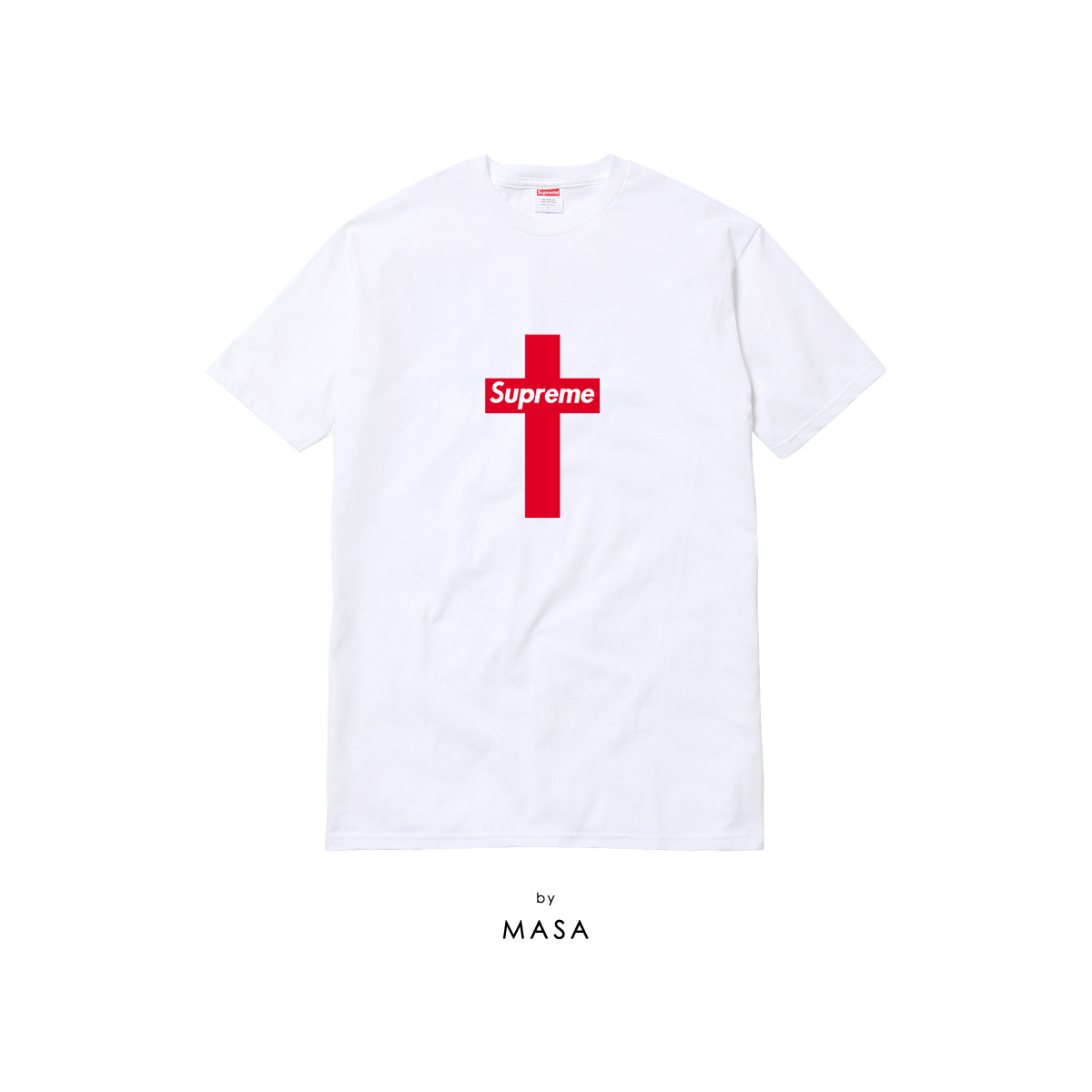 Graphic Designer And Illustrator Masa Supreme Cross Box Logo T Shirts Imagining