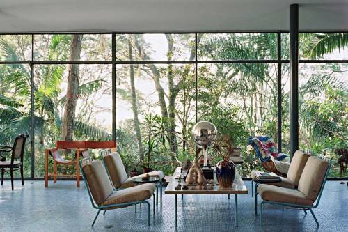 Casa de Vidro (Glass House) by Lina Bo Bardi, Brazil, São Paulo, 1951.    