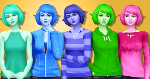 dcwnandout:  15 Base Game Female Tops Part 2 in Sorbets Remix Updated recolours of my original post 