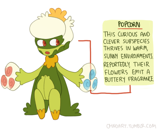 ohnoart:  please do not repost my art or remove this caption some misc. grass-type and rotom subspecies. i guess the rotom aren’t subspecies so much as alternate forms, but…close enough! the grass-type commissioner doesn’t have a tumblr, but the