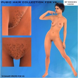 10 3D Pubic Hair Smart-Props For V6, With Color Options And Included &Amp;Ldquo;Thickness&Amp;Rdquo;