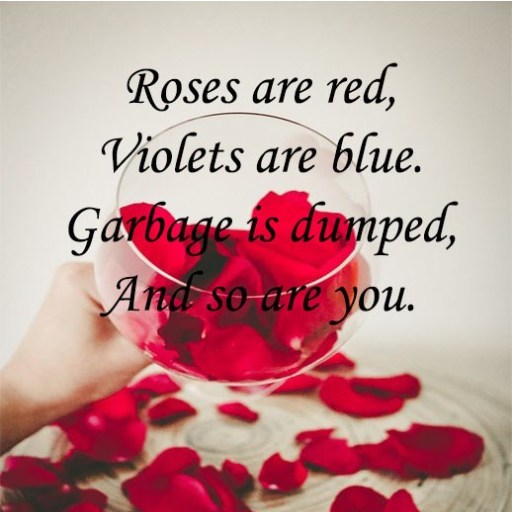 Red poem are funny rose Here are