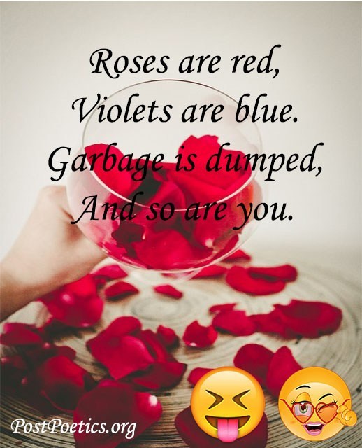 Violets roses jokes blue are red are poems Best poems