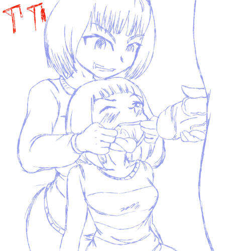 XXX patreon request : chara and frisk from undertale photo