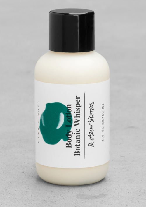 & Other Stories bath and body range has a elegant, clean label design with a sporadic splash of 