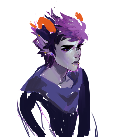 muffinmachine:a quick WIP of eridan im drawing for serketservicehe looks like shit for some reason??