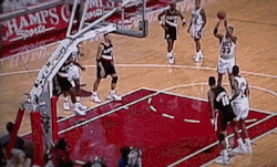  Michael Jordan with the follow-up dunk on