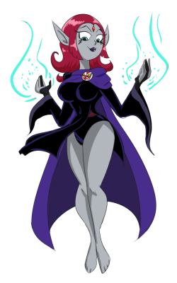 kaze-clinik: Some Fusion I did a while ago: Raven/Wuya Marceline/Ember McLain  &lt; |D’‘‘‘