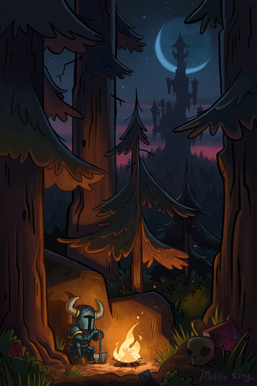 Here is an illustration I did recently for the game Shovel Knight! It’s my interpretation of t