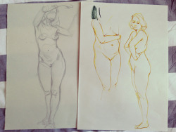artrubzow:  From yesterdays life drawing session. 