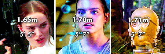 artoo-detoos: Star Wars + Heights* edit: *heights were taken from wookieepedia and