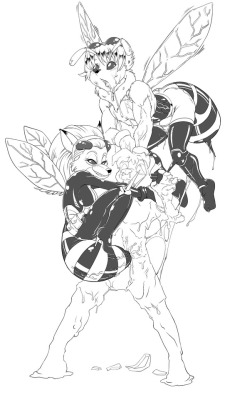 Queen Bee Conversionupgrade On A Sketch Stream Commission For Blackjack Of His Dax